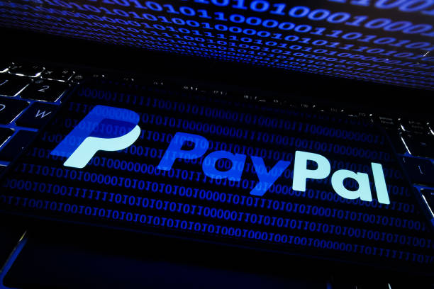 PayPal logo displayed on phone screen.